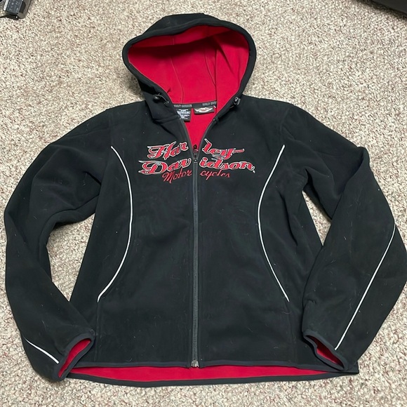 Harley Davidson reflective fleece zip jacket in excellent condition - Picture 1 of 9